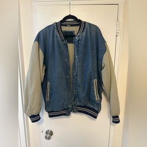 Vintage Denim Bomber Jacket